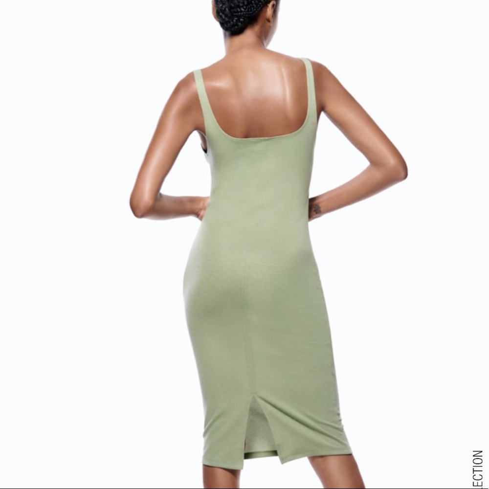 ZARA LIGHT GREEEN MID DRESS